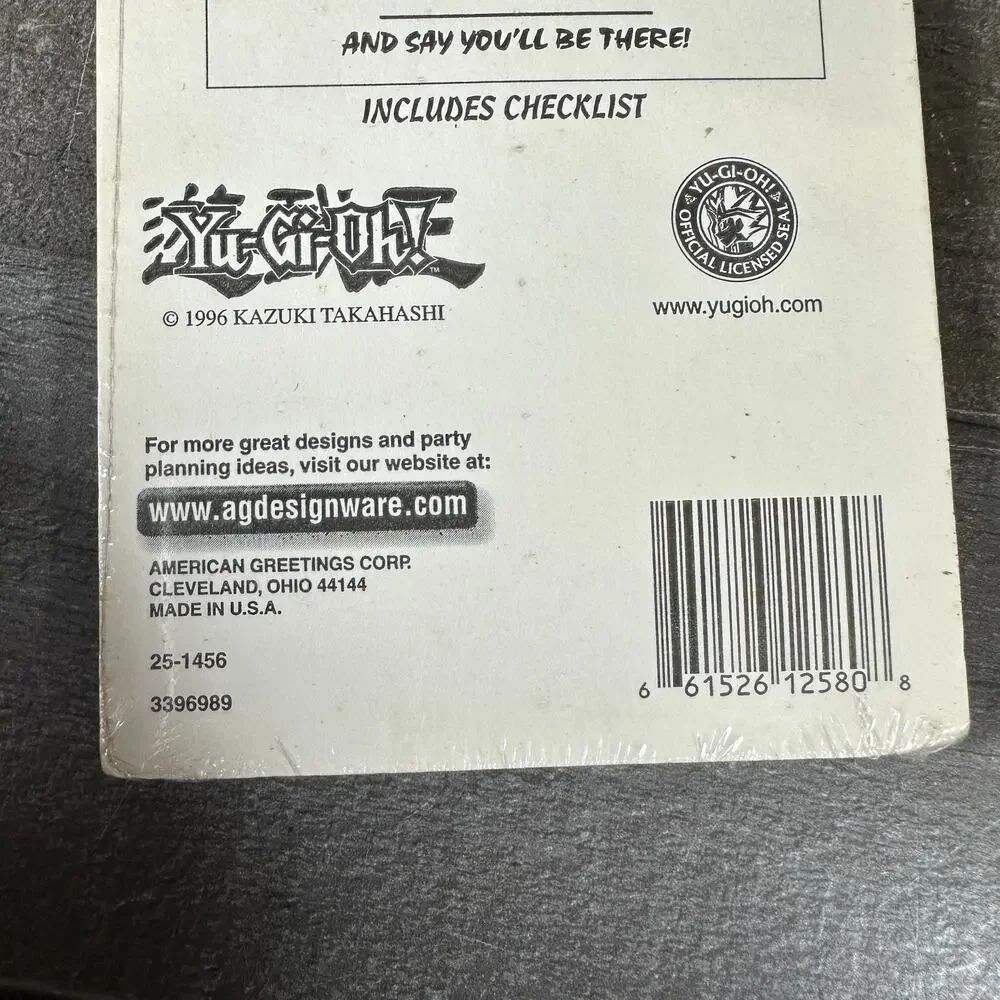 Yugioh Birthday Party 8 Pack Invitations Lot of 3 - Sealed VTG